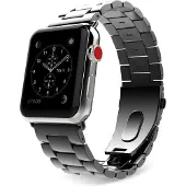 TechProtection armbånd rustfritt for Apple Watch 4/5/6/7/8/9/SE/Ultra 1/2 (42/44/45/49 mm) - Svart