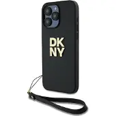 DKNY Wrist Strap Stock Logo-etui til iPhone 15 Pro Max - svart