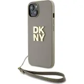 DKNY håndleddsstropp Stock Logo etui for iPhone 15 / 14 / 13 - beige