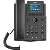 Fanvil X303-2, IP-telefon, Sort, Kablet håndsett, Bord/Vegg, Linux, 4 linjer