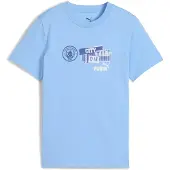 Puma Manchester City ftblNRGY Tee Youth, Clothing, Light Blue, 13-14Y