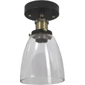 PR Home Kappa Taklampe Svart/Messing Klar 14cm
