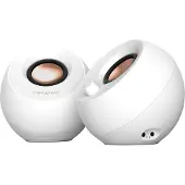 Creative Labs Pebble Pro - Høyttalere - for PC - 2.0-kanal - trådløs - Bluetooth - USB - 30 watt (Total) - hvit