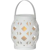 Star Trading LED-lykt Flame Lantern, hvit, høyde 16 cm