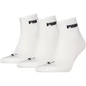 Puma Ankelsokker - 3-pack - Kvartal - Hvit - - 39/42 - Sokker