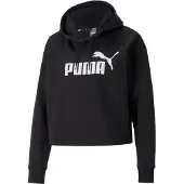 Puma Essentials Cropped Logo Hoodie Women, Clothing, Black, M