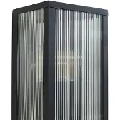 LINDBY utendørs vegglampe Peldar, antrasitt/riflet, 26 cm