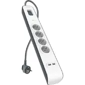 Belkin Bsv401vf2m-v2 Grenuttak Med 4 Uttak Og Bryter 2 M