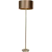 QAZQA Gulvlampe messing med fløyels skjerm bronse 50cm - Simplo