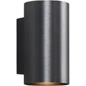 QAZQA Moderne vegglampe, gunmetal, rund, 2-lys GU10 50 mm - Sandy