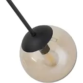 LINDBY taklampe Isamer, røykgrå/grå, Ø 80 cm, kuppel