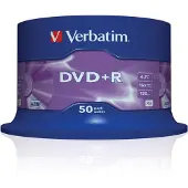 Verbatim - 50 x DVD+R - 4.7 GB 16x - matt sølv - spindel