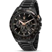 Maserati Traguardo 45 Mm Chr Black Dial Br Black Klokke