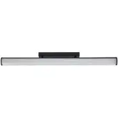 LINDBY LED-vegglampe Kirka, svart, metall, IP44, 90 cm, CCT