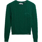Superdry for woman. W6110685A Essentials Slim pullover green (XS), Casual, Acrylic