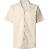 Pepe Jeans for man. PM308833 Ansel shirt white ecru (XXL), Beige, Casual, Cotton, Short sleeve, Sustainable