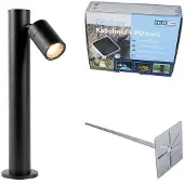 QAZQA Utelampe sort 45 cm justerbar IP44 - Solo