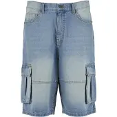 Urban Classics Relaxed Denim Cargo Shorts blå