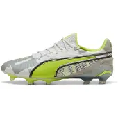 Puma KING ULTIMATE FOREVER FG/AG Football Boots Unisex, Shoes, Feather Gray/Electric Lime/White, 37