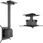 Multibrackets M Pro HD Series - Monteringssett (projektormontering, justerbar monteringsarm) - for projektor - svart - takmonterbar