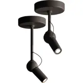 Kdln LED-taklampe Bird, svart, Ø 11 cm, metall