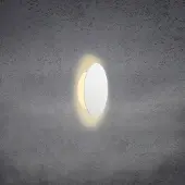 ESCALE Blade LED-vegglampe, matt hvit, Ø 18 cm