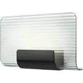 Kdln LED-vegglampe Nami, svart, bredde 30 cm, glass