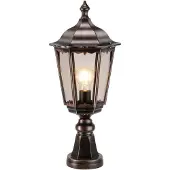 LCD Sokkellampe 1122, svart-kobber, 53 cm, støpt aluminium, IP43
