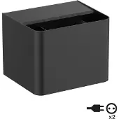 The Light Group SLC Shadow utendørs LED-vegglampe up/down 2 schuko