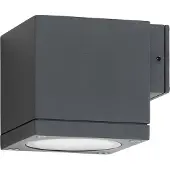 LCD Utendørs vegglampe 5161, svart, aluminium, glass, 1 x GU10