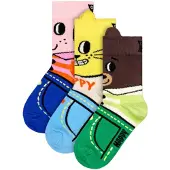 Happy socks Animal Gift Set Crewsokker 3 Par