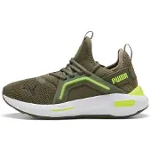 Puma Softride Enzo 5 Running Shoes, Shoes, Loden Green/Yellow Alert, 44