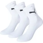 Puma Short Crew Socks Unisex (3-Pack), Clothing, White, 47-49