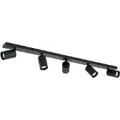 Orion Downlight Sean, svart, aluminium, 100 cm lang, GU10