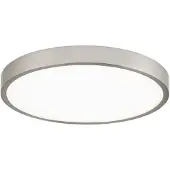 Orion Bully LED-taklampe, matt nikkel, Ø 24 cm