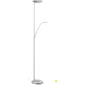 Orion LED-uplight Cobra med leselampe i nikkel