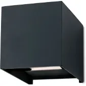 Orion Utendørs LED-vegglampe «Cube», antrasitt, metall, 10 cm, opp/ned