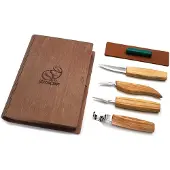 BeaverCraft Set of 4 Knives in gift book-box