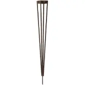 LES JARDINS LED-solcellelampe Tinka, corten, 90 cm, jordspyd