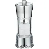Zassenhaus 035292, Salt- og pepperkvern, Rustfritt stål, Transparent, Akryl, Rustfritt stål, Pepper, Salt, 58 mm, 58 mm