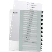 Leitz WOW Extra Wide - Inndeler - 20 deler - fortrykt: 1-20 - for A4 (210 x 297 mm) - svart, hvit