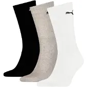 Puma Crew Sock (3-Pack), Clothing, White/Grey/Black, 43-46