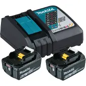 Makita 199480-6 batterisett 18 V 6 Ah, 2-pk BL1860B + DC18RC