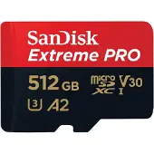 SanDisk Extreme PRO SDSQXCD-512G-GN6MA microSDXC-kort 512 GB 200/140 MB/s