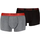 Puma Trunks (2-Pack) Men, Clothing, Mid Grey Melange/Orange, 3