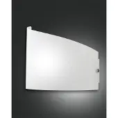 FABAS LUCE Vegglampe Moa med buet glasskjerm