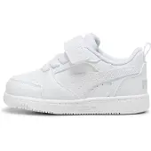 Puma Rebound V6 Low Sneakers Toddlers, Shoes, White/Cool Light Gray, 22