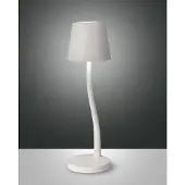 FABAS LUCE LED-bordlampe Judy, batteri, IP54, hvit