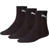 Puma Short Crew Socks Unisex (3-Pack), Clothing, Black, 35-38