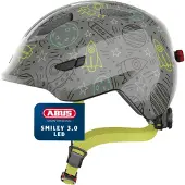 ABUS Sykkelhjelm - Smiley 3.0 - Grey Space - - 51-55 cm - Sykkelhjelm